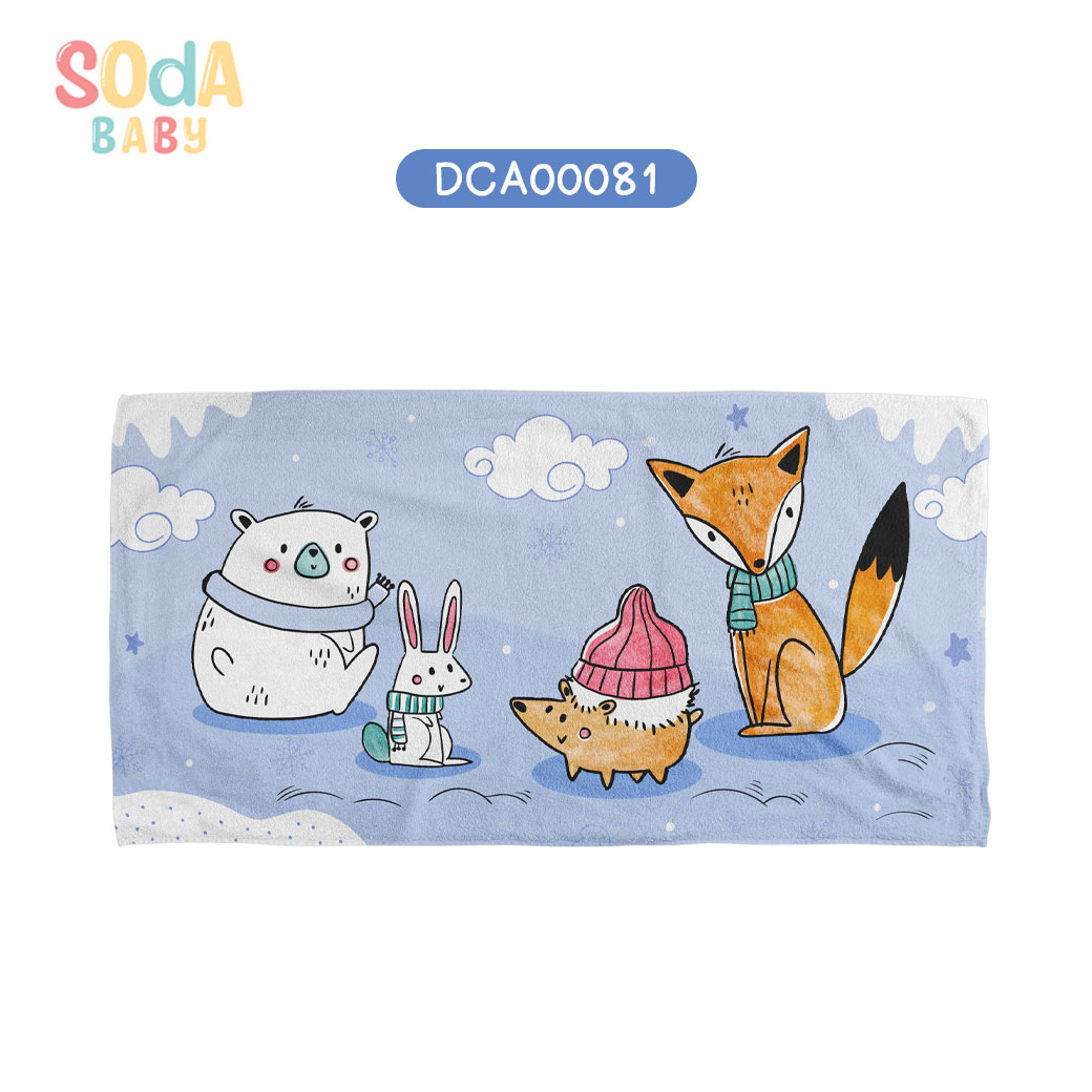 ผ้าเช็ดตัวเด็ก ลาย Winter รหัส DCA00081 ⛄️❄️#Winter #SOdAbaby
