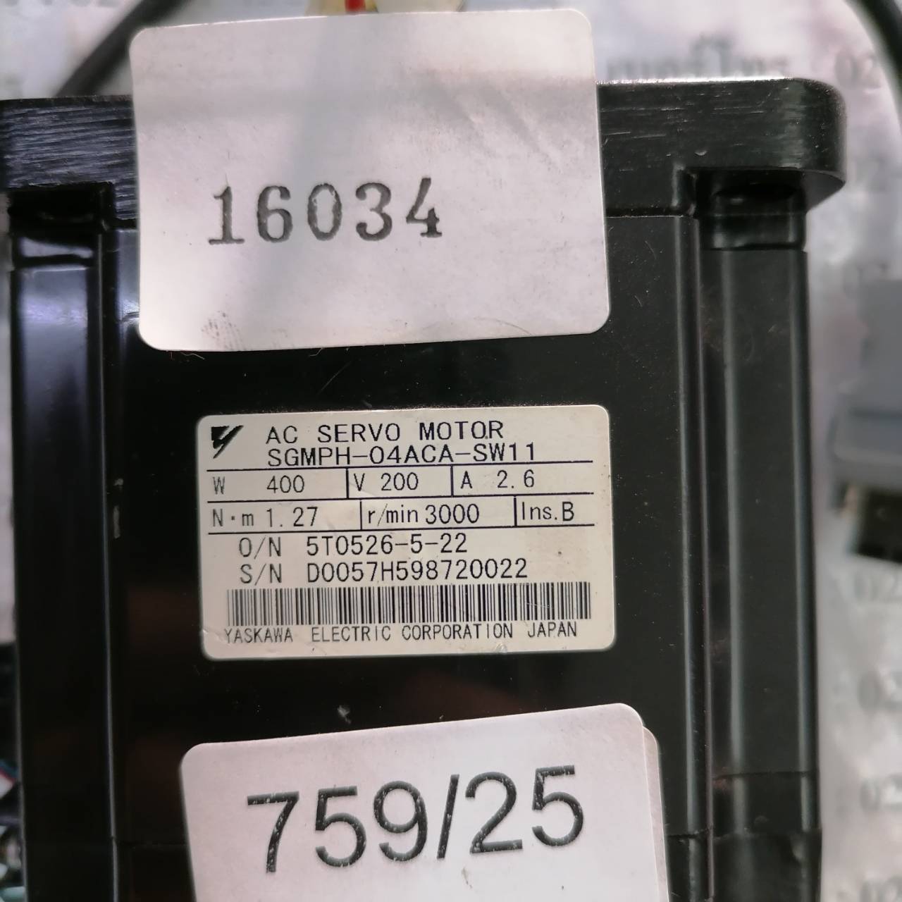 SGMPH-04ACA-SW11 SERVO MOTOR " YASKAWA "