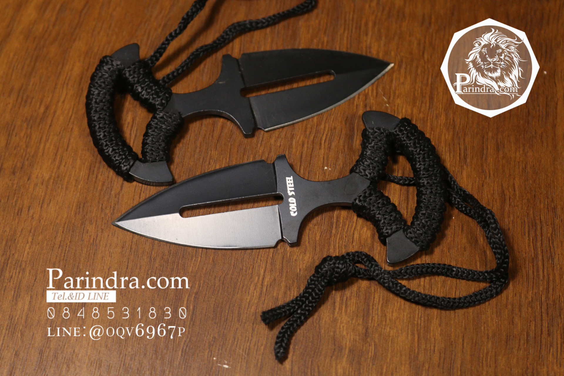 มีดชกต่อสู้ COLD STEEL (oem) ใบดำ ด้ามพันเชือก