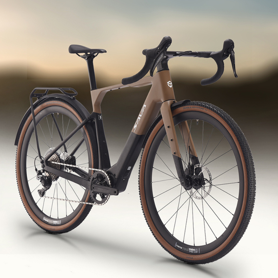 SAVA Gelaro S6 จักรยานไฟฟ้าคาร์บอน กราเวล แรงบิด 60Nm | แบต 360Wh วิ่งไกล 120km | Shimano GRX | น้ำหนักเบา 14.5kg