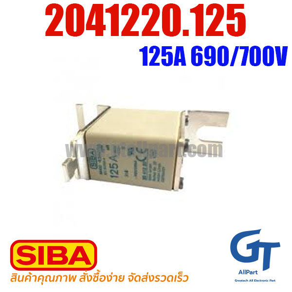 SIBA FUSE , 2041220.125 , 125A 690/700V NH00 DIN 80