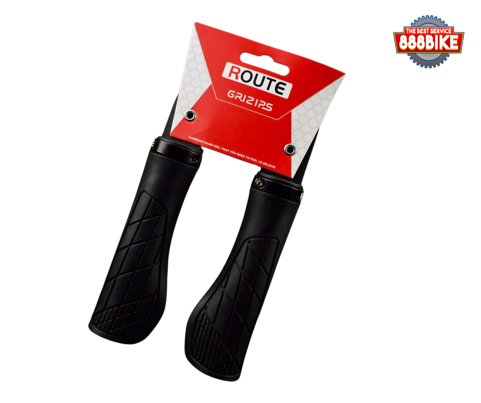 ปลอกแฮนด์จักรยาน ROUTE เเบบมีที่พักมือ และ แบบกลม Grips