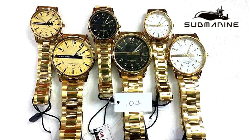 นาฬิกาคู่ US submarine รุ่น J104L เรือนทองล้วน เรือนขนาดเล็ก