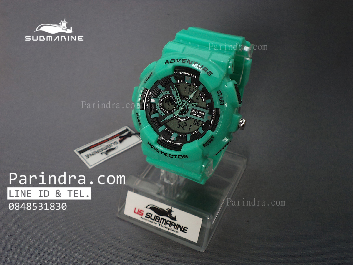 นาฬิกา US submarine Adventure Protector รุ่น TP3163L สีเขียวจอขาว