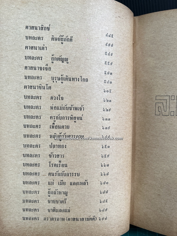 ละครในศาสนา *พิมพ์ครั้งแรก ผลงานของ เสฐียร พันธรังษี