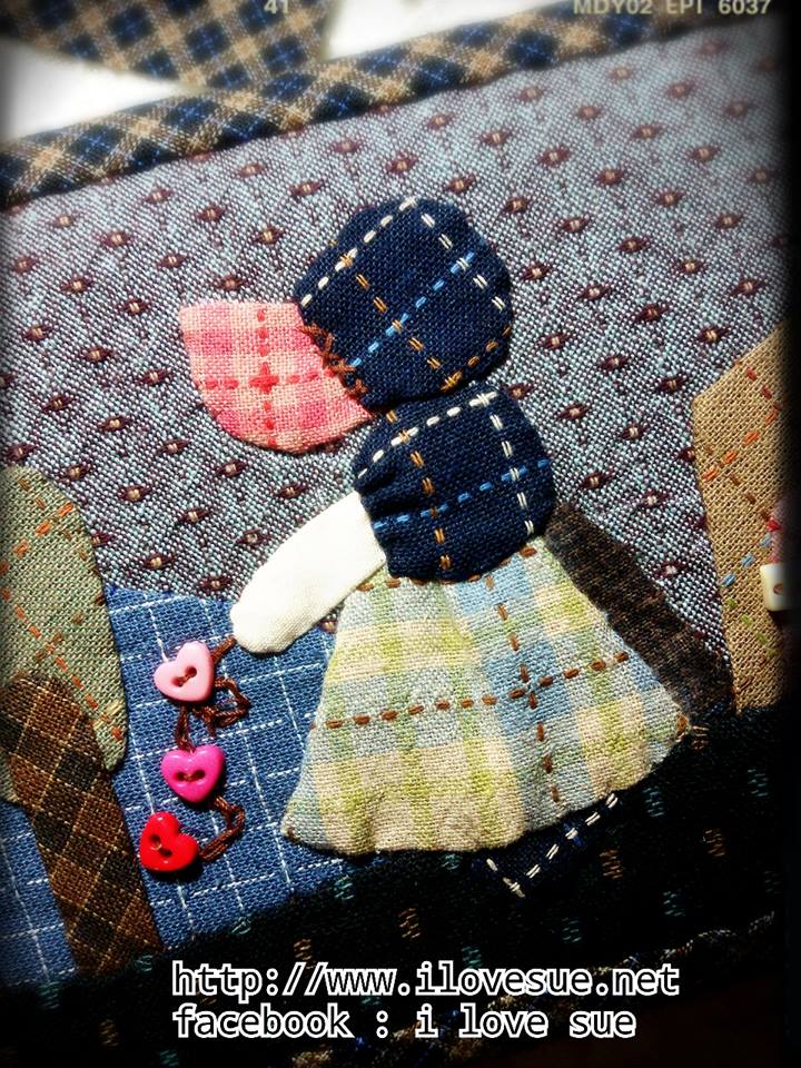 กระเป๋าเงินใบยาว ผ้าทอญี่ปุ่น เทคนิค Applique - สินค้าสั่งทำ