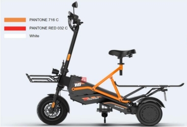 สกูตเตอร์ไฟฟ้า PXID Bestride Pro Electric Scooter New Design 3 Wheel 1000W, batt 48v 23.4Ah มาตรฐานยุโรป (F2)