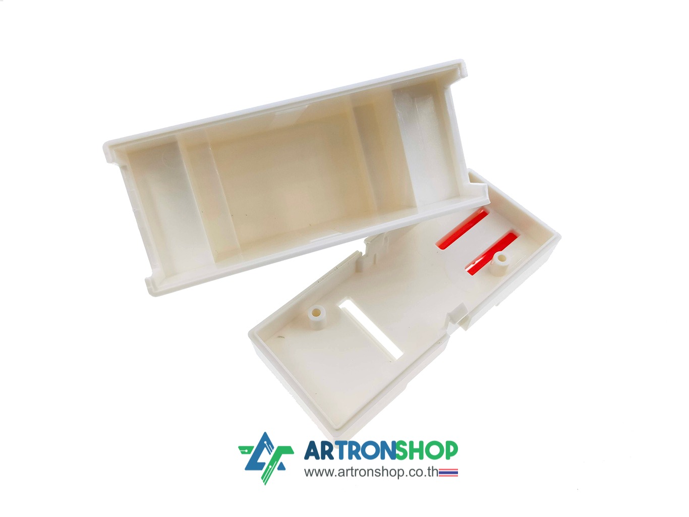 กล่องใส่บอร์ดอิเล็กทรอนิกส์ ติดรางปีกนก ขนาด 88 x 37 มิลลิเมตร