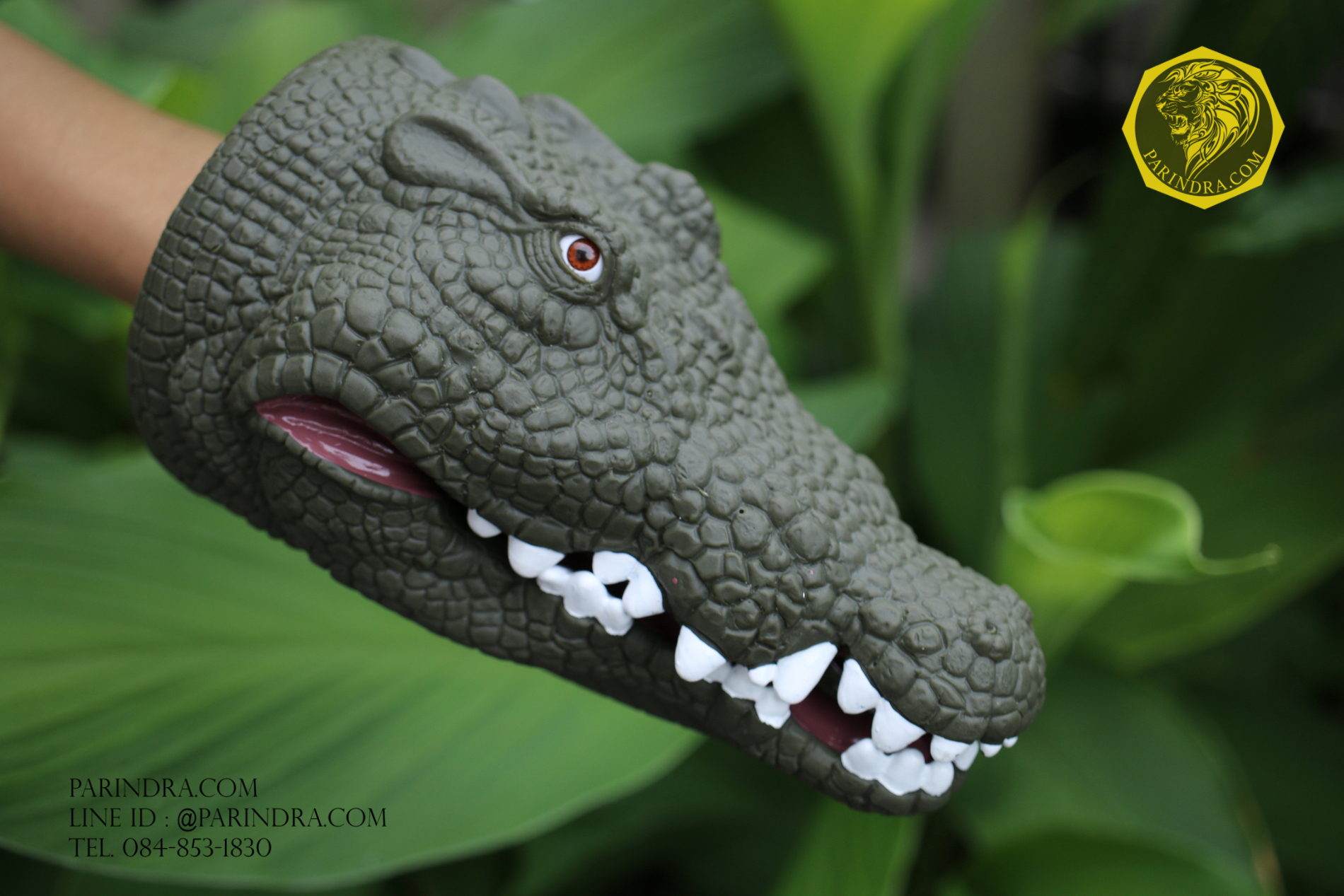 โมเดลยางสวมมือ หัวจระเข้ Croccodile ของเล่น
