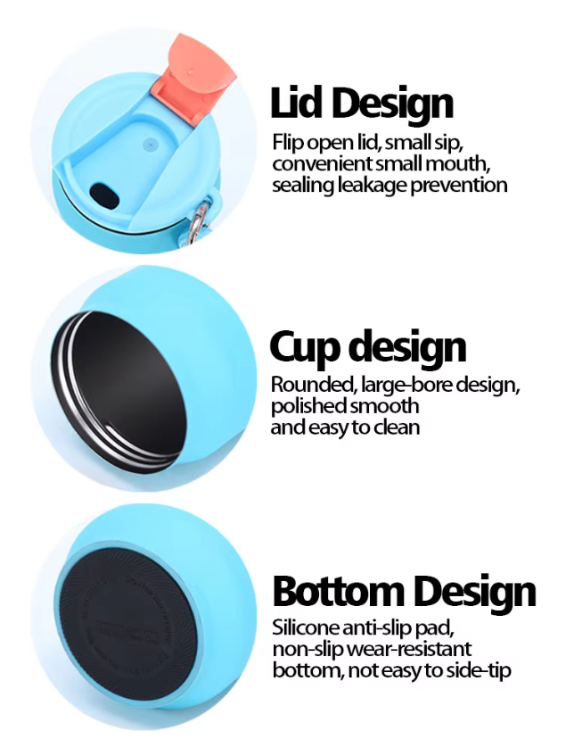 กระบอกสแตนเลส ทรงแคน ฝาหูหิ้วเชือกไนล่อน 500 ml