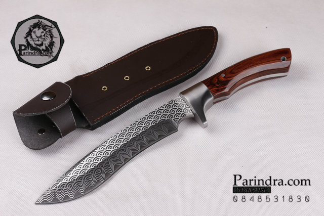 มีดใบตาย Blackfox แบบกัดลายรูปคลื่น Black FOX （corrosion pattern）ขนาด 12 นิ้ว