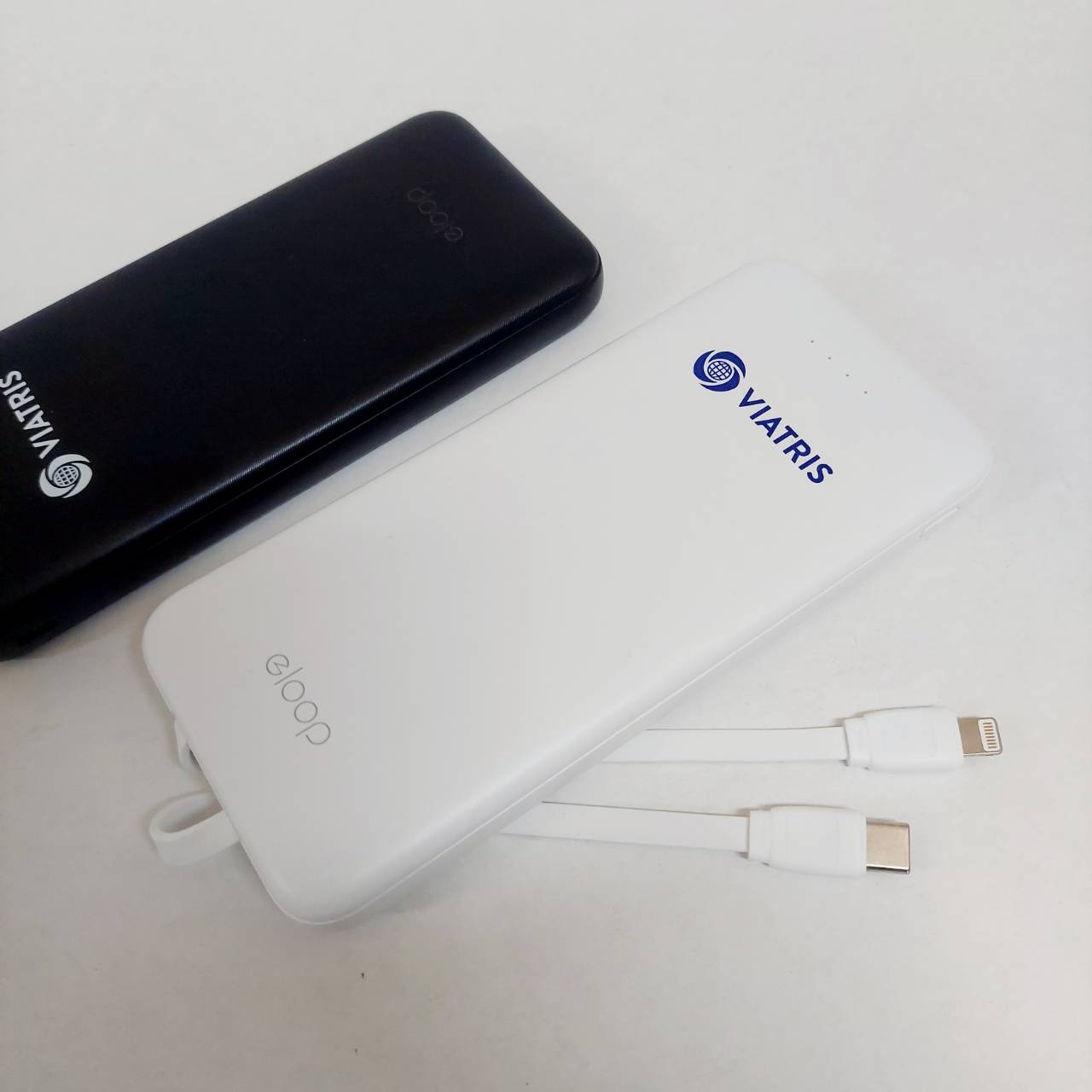 สกรีนโลโก้แบตเตอร์รี่สำรอง viatris