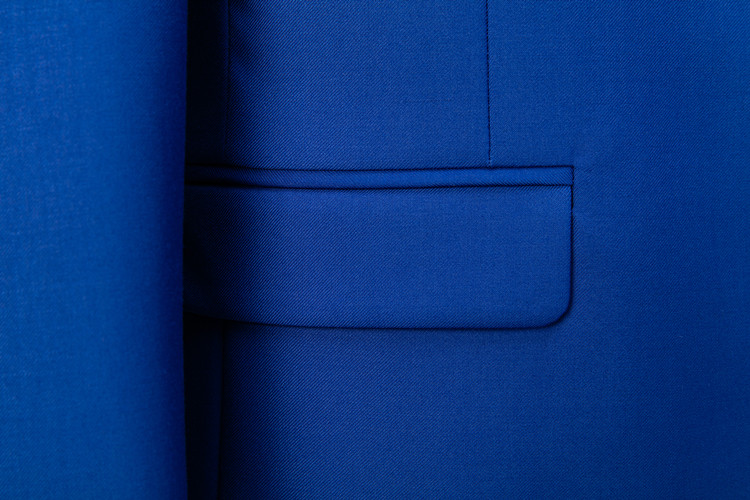 Pre-order เสื้อสูทชาย สีน้ำเงินสว่าง ทรงสลิม สไตล์เกาหลี