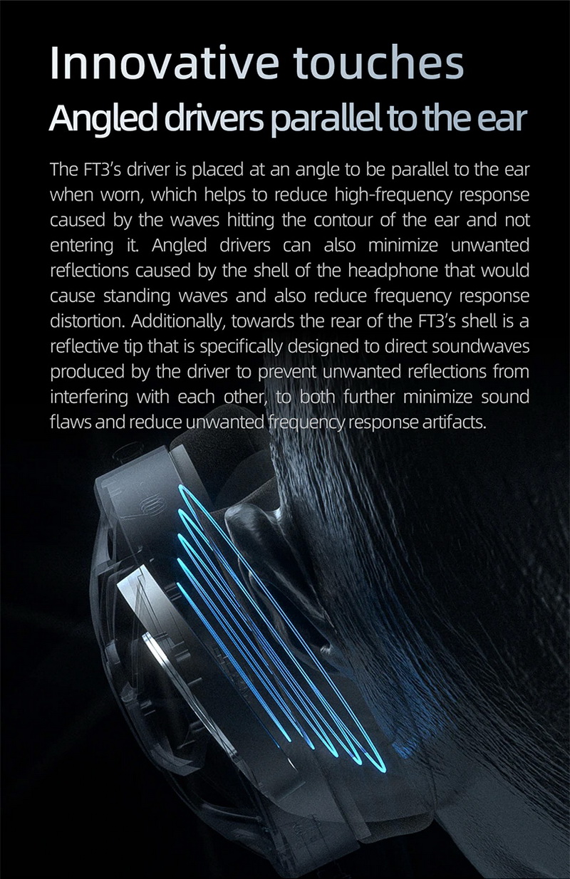 FiiO FT3 หูฟังเฮดโฟนความละเอียดสูง ไดรเวอร์ไดนามิกขนาดใหญ่ ประกันศูนย์ไทย