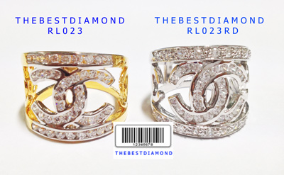 RL023RD+++แหวนชาแนลแบบ เริ่ดหรู ดูมีดีไซน์สไคน์ Right Hand Ring สวยมั่กๆๆ ไม่ควรพลาด แหวนหน้ากว้างมากๆๆ ใส่แล้วเต็มนิ้ว