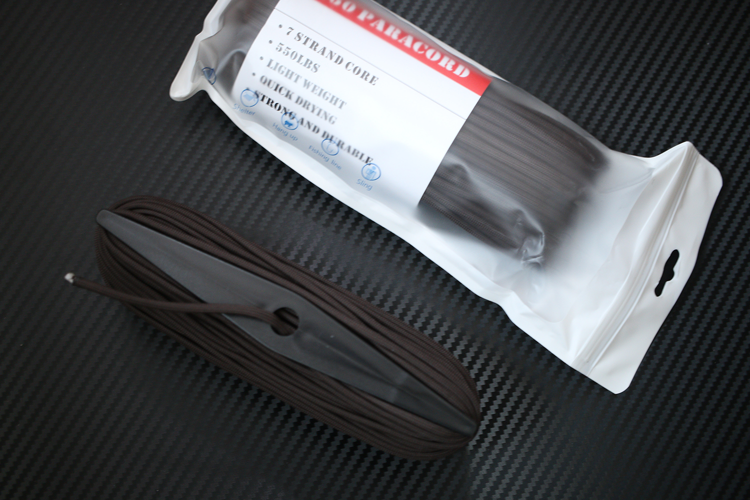 เชือกพาราคอร์ด PARACORD 550 คุณภาพสูง # DARK COFFEE ใช้ได้งานได้เอนกประสงค์