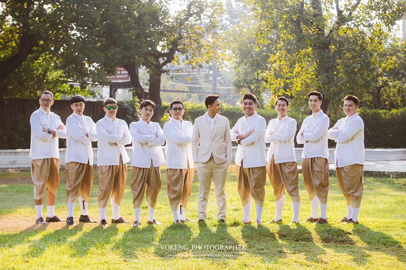 เช่า ชุดไทยเพื่อนเจ้าบ่าว ชุดราชปะแตน โจงกระเบน