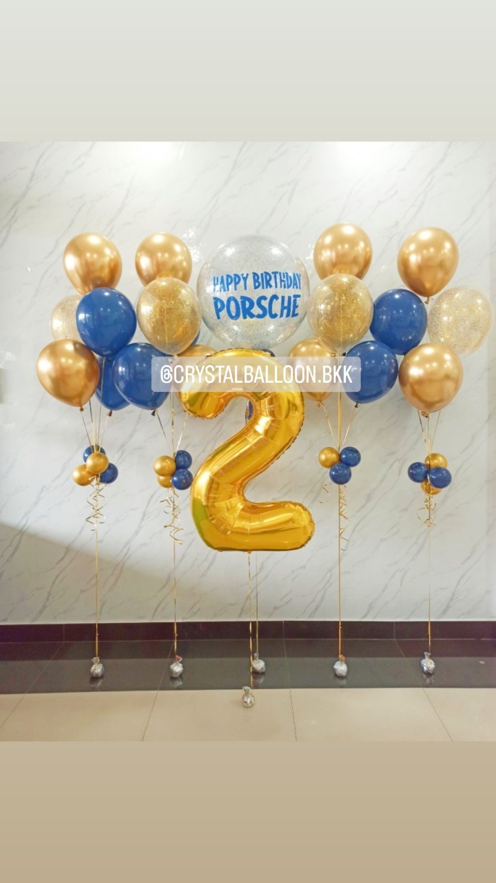 ลูกโป่ง วันเกิดเด็ก Bubble ขนาด 24" กลิตเตอร์สีเงิน พร้อม ช่อลูกโป่ง ช่อ 5 ลูก 4 ช่อ,ฟอยล์ตัวเลข ขนาด 40" 1 ชิ้น พร้อมตกแต่ง สามารถเปลี่ยนสีลูกโป่ง/เปลี่ยนข้อความ/เปลี่ยนขนาด/เปลี่ยนสี-ฟอยล์ตัวเลขได้