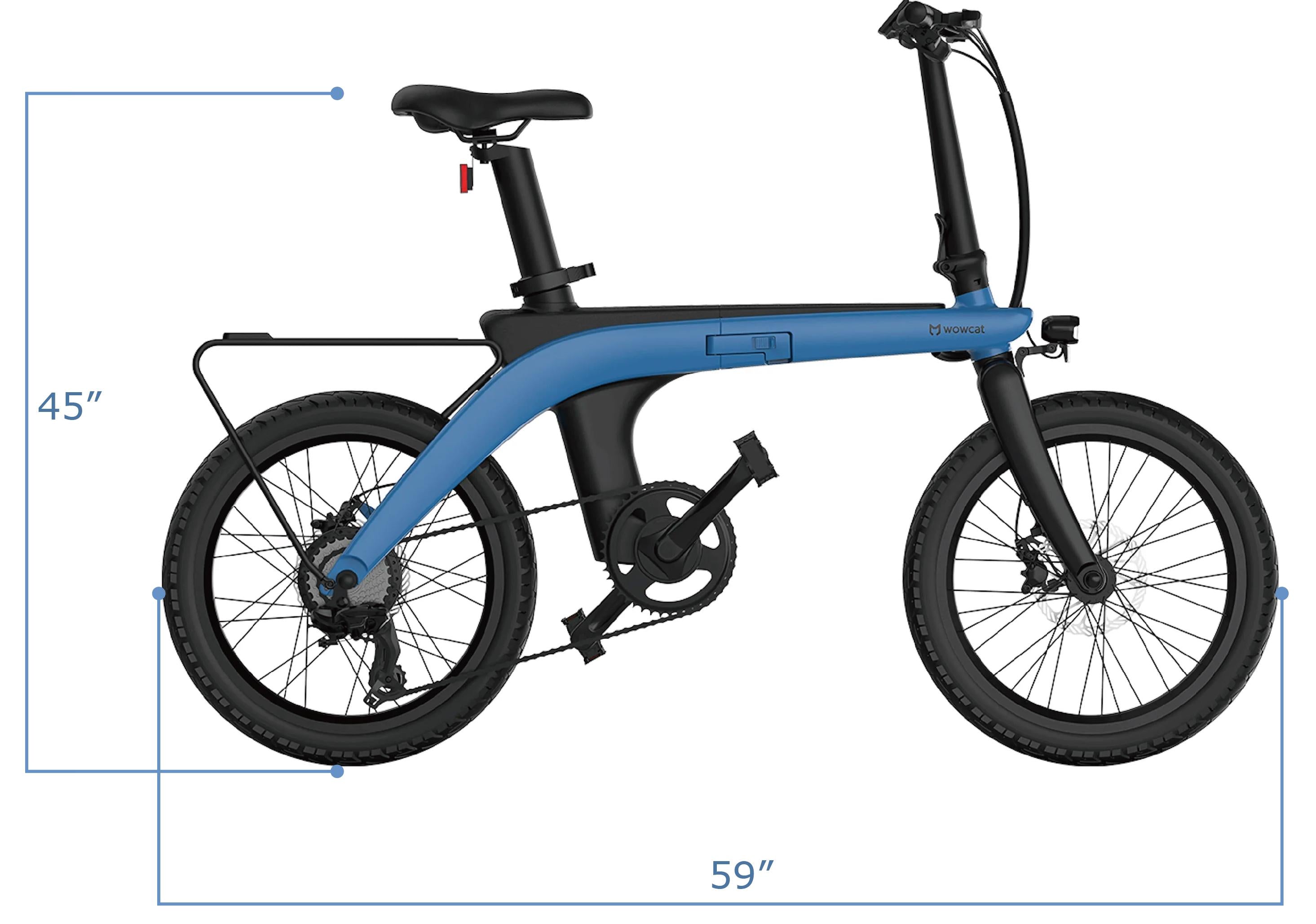 WOWCAT C1 จักรยานไฟฟ้าพับได้ โครงคาร์บอนไฟเบอร์ | 250W | วิ่งไกล 120 กม.