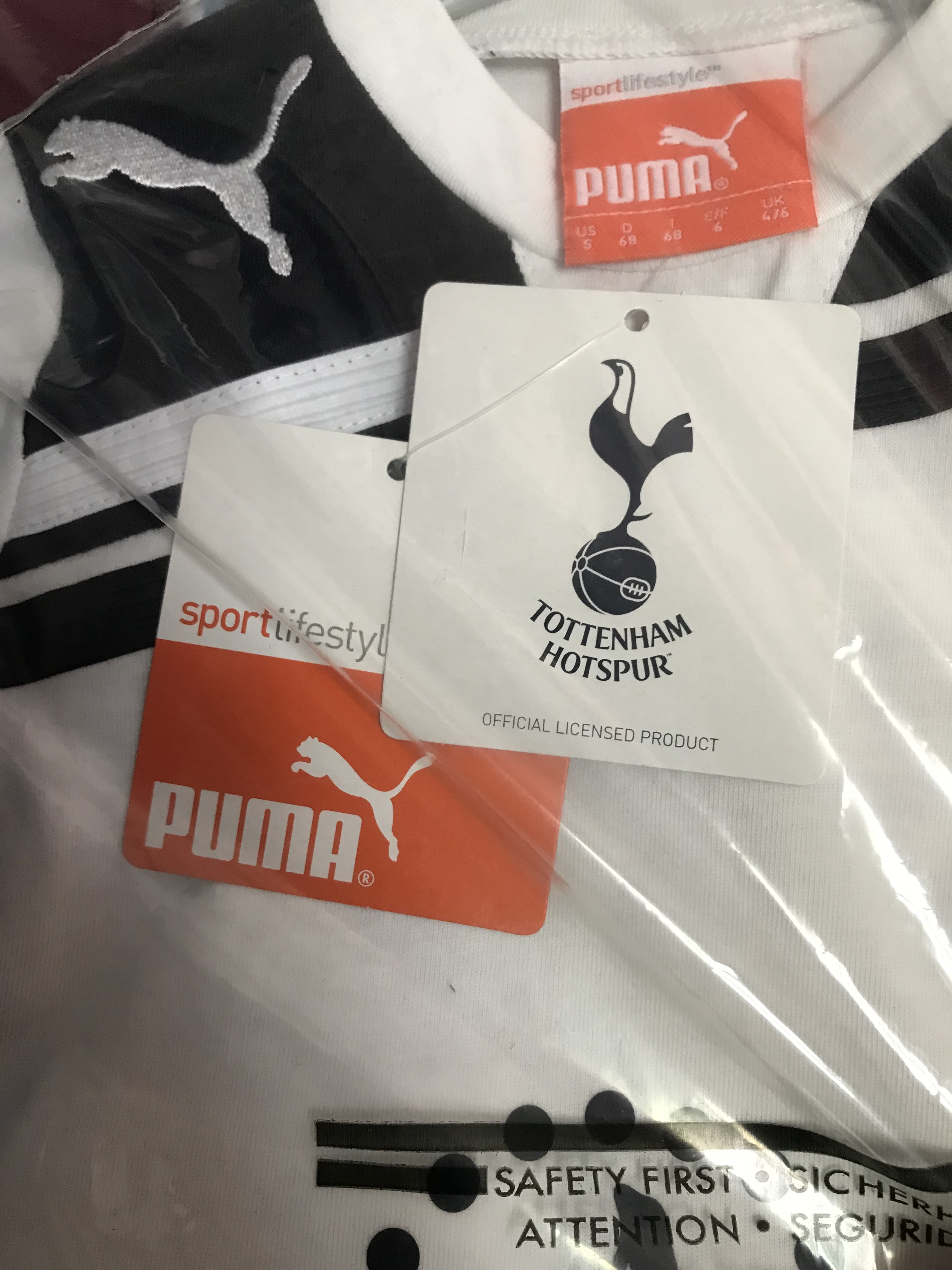 เสื้อฟุตบอล ทีมสโมสรท็อตแน่ม ฮ็อทสเปอร์ ชุดเหย้า 2010/11 ใหม่ Infant 4-6 M-Size / TOTTENHAM HOTSPUR Football Shirt Home Kit 2010/11 Jersey NEW Infant 4-6 M-Size
