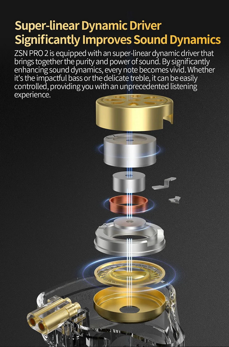 KZ ZSN Pro 2 หูฟัง Iems Hybrid 2 ไดรเวอร์ 1BA+1DD ปรับแต่งจูนเสียงระดับมืออาชีพ ประกันศูนย์ไทย