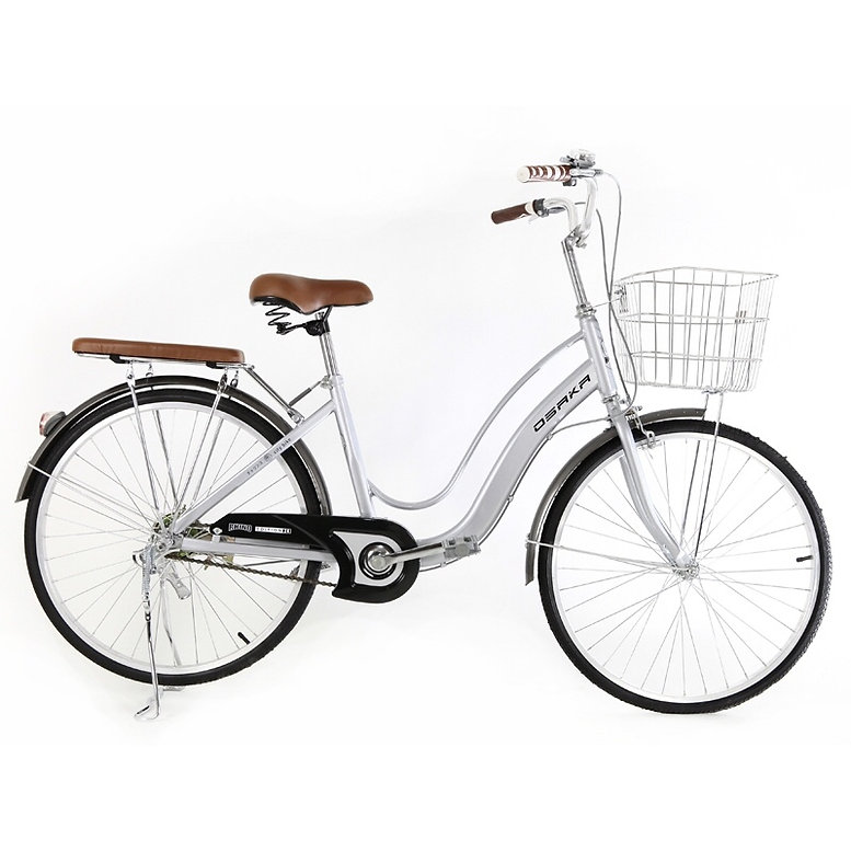 จักรยานแม่บ้าน OSAKA RHINO CITY BIKE พร้อมตะกร้า ไม่มีเกียร์ ล้อ24นิ้ว