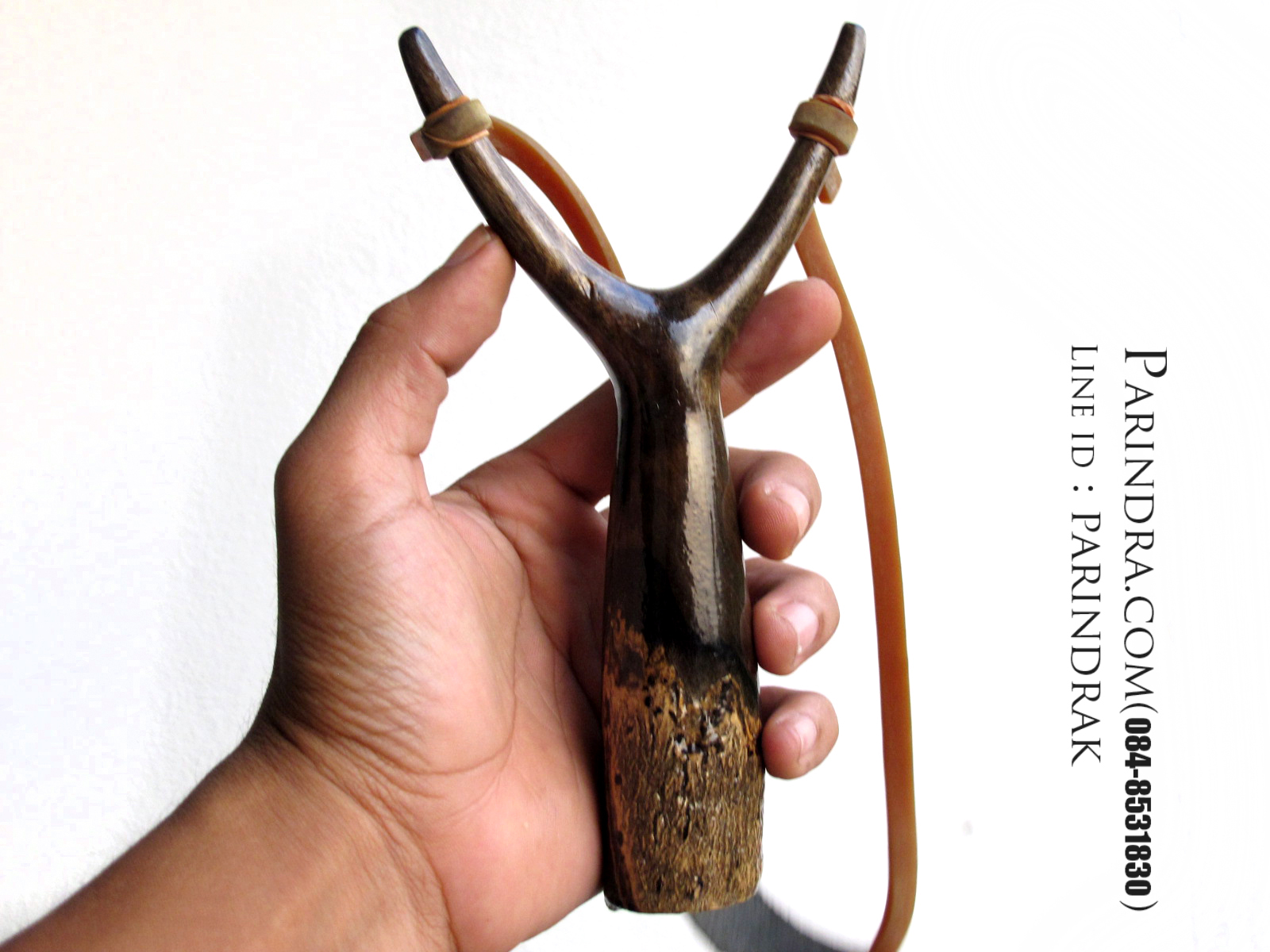 หนังสติ๊กไม้มะเกลือขัดมัน เงา สวยงาม ยิงแม่นๆ A5