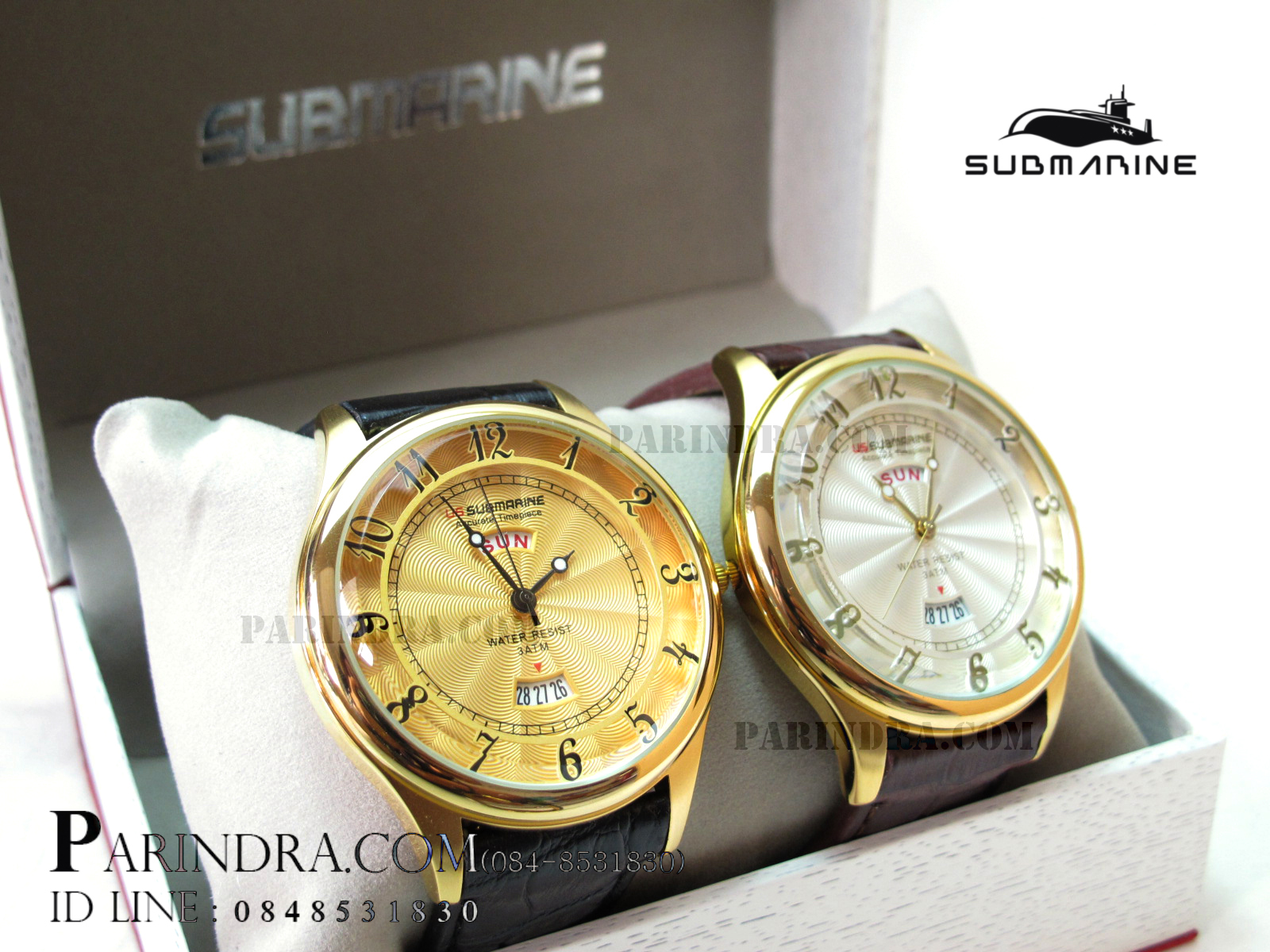 นาฬิกา US Submarine J105MDD หน้าปัดทองขอบทอง