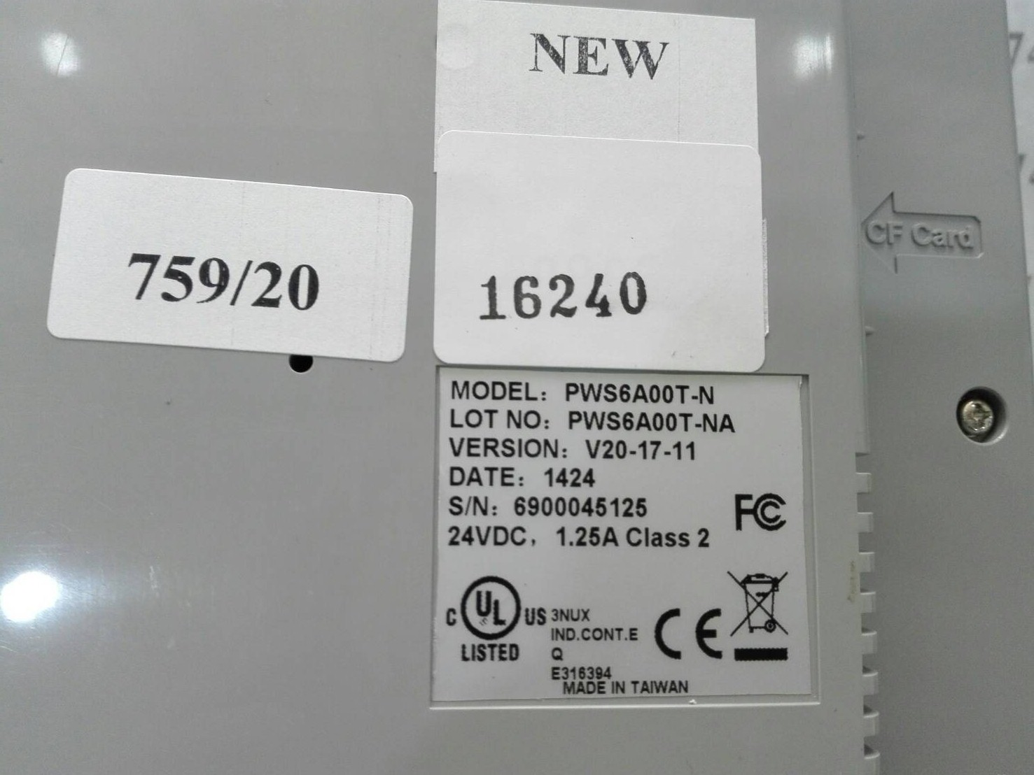 LCD TOUCH SCREEN “ HITECH ” รุ่น PWS6A00T-N