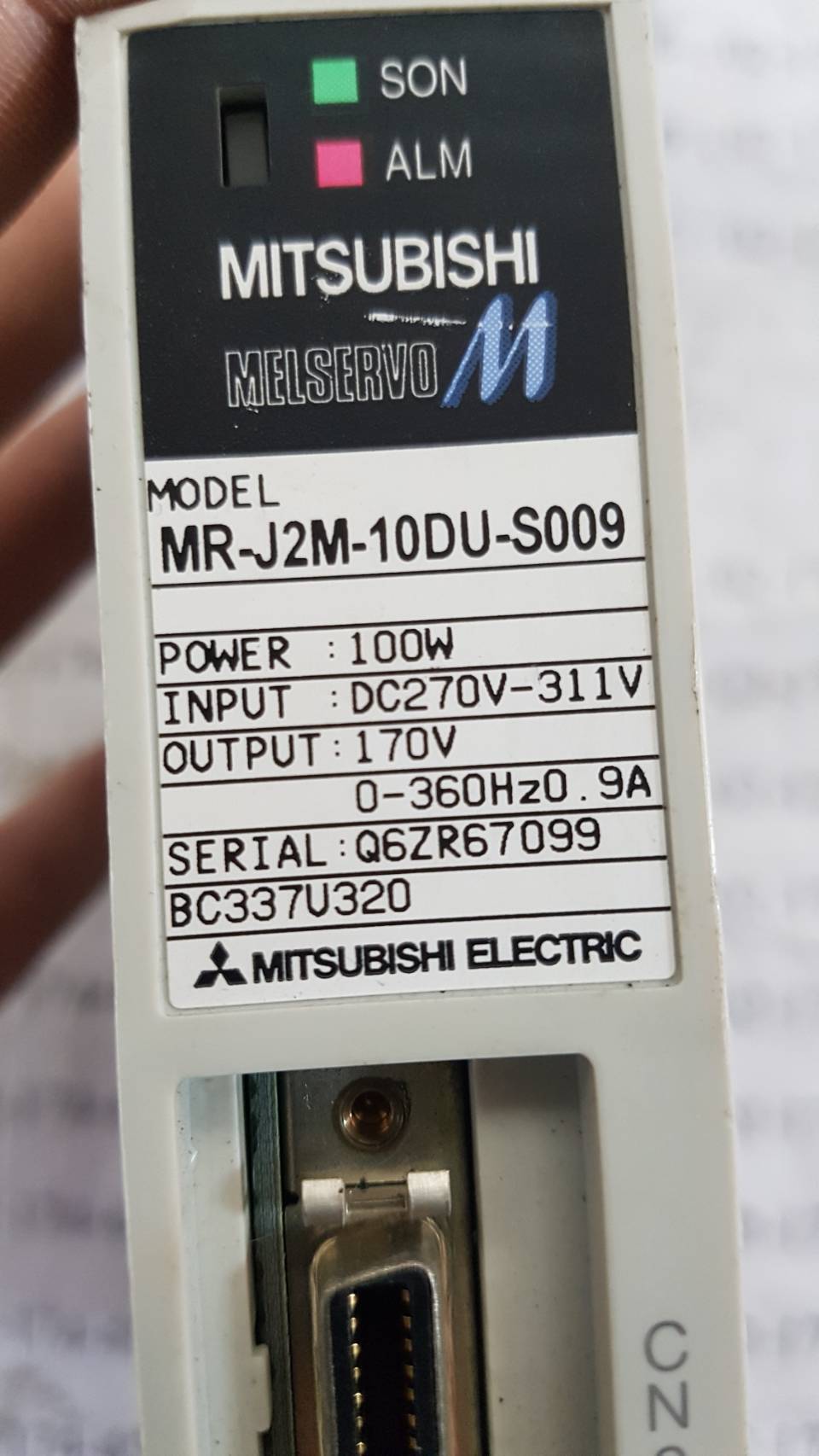 MR-J2M-10DU-S009 SERVO DRIVE " MITSUBISHI "