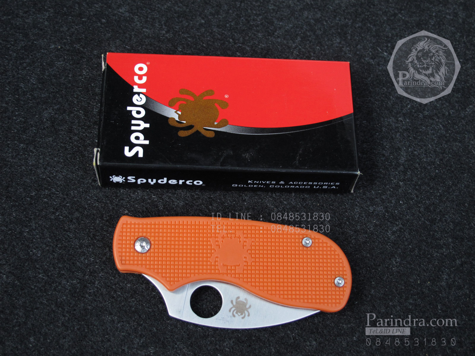 มีดพับ Spyderco Lady Bug ด้ามสีส้ม มีดพกน่ารัก คมกริบ ขนาด 6 นิ้ว (OEM)