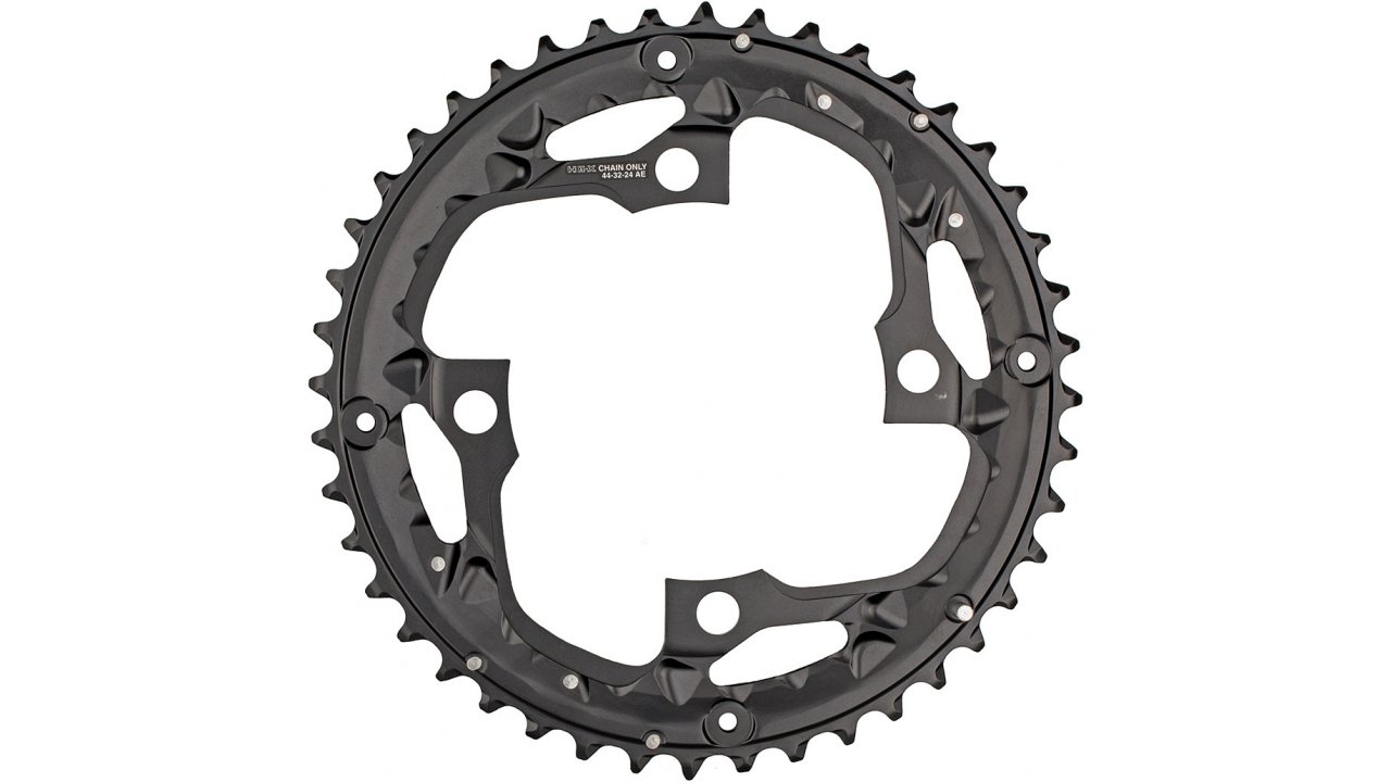 เฉพาะใบจาน DEORE รุ่น FC-T611, ขนาด 48T, สีดำ ,Y10098030, 104 BCD