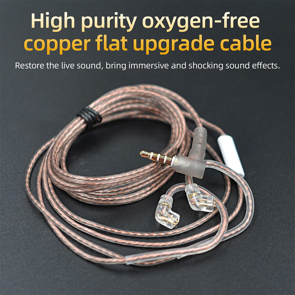 ขาย KZ New Copper สายอัพเกรดหูฟัง OFC Flat รุ่นล่าสุด
