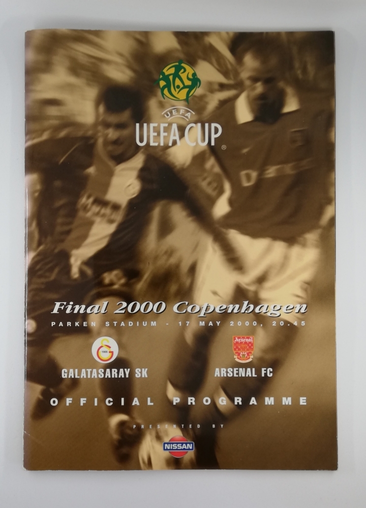 หนังสือโปรแกรม ฟุตบอล ยูฟ่า คัพ FINAL COPENHAGEN 2000 - กาลาตาซาราย เอสเค vs อาร์เซนอล 17/05/00 ใหม่ / UEFA CUP FINAL COPENHAGEN 2000 Matchday Programme - GALATASARAY SK vs ARSENAL 17/05/00 NEW
