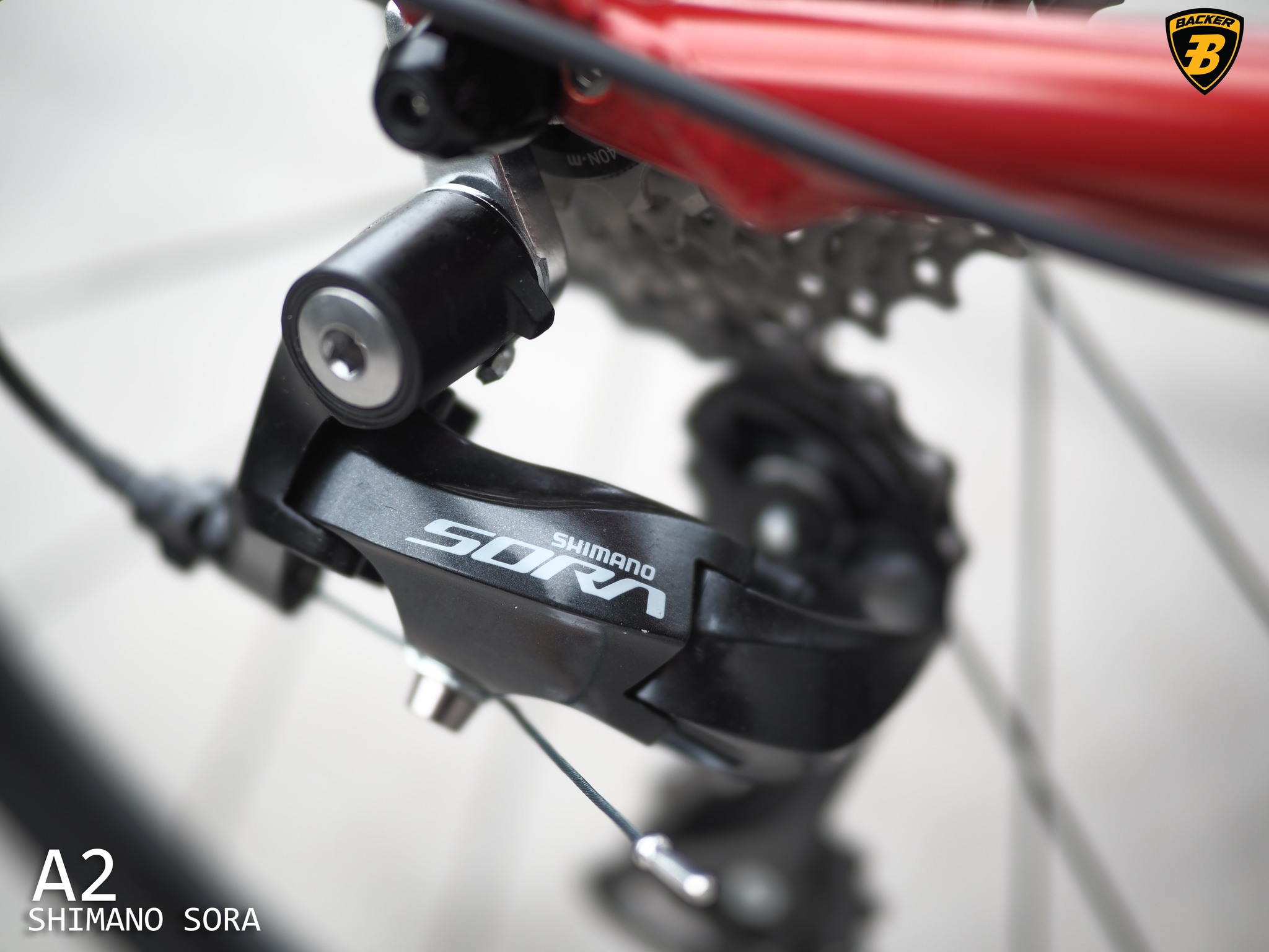 จักรยานเสือหมอบ BACKER A2 เกียร์ Shimano Sora 2*9 สปีด, เฟรมอลู ตะเกียบคาร์บอน ล้อ 700C ปี 2022