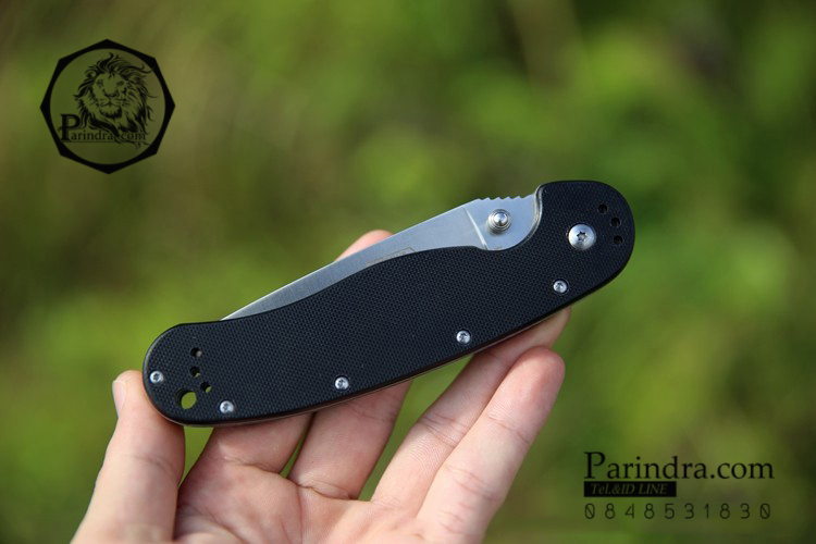 มีดพับ ONTARIO Model-1 ด้าม สีดำ Deep Black คมกริบ ขนาด 8 นิ้ว (OEM)