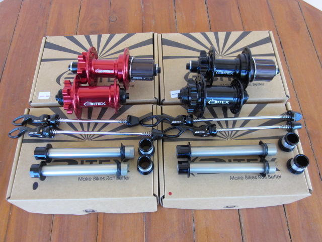 ดุมดิส ดุมเสือภูเขา Bitex ,MTR12 MTB HUBS 4 in 1 / 290g Anti Bite (ดุมหน้า 15/9มม + 10/12x135/12x142มม.)