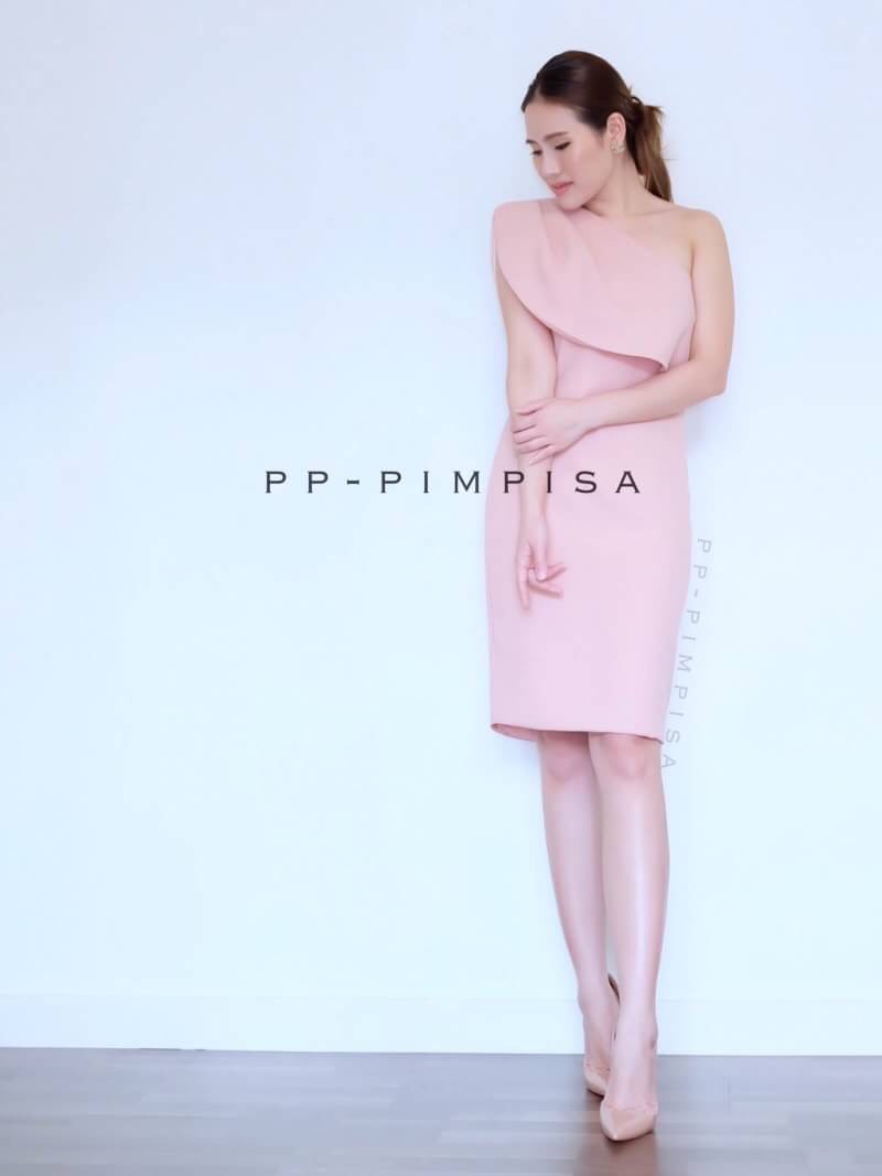 พร้อมส่ง ชุดออกงาน แบบเรียบหรู ไหล่เฉียง แพตเทินทรงสวย มีซับในทั้งตัว สีฟ้า(เหลือเฉพาะไซส์ S)