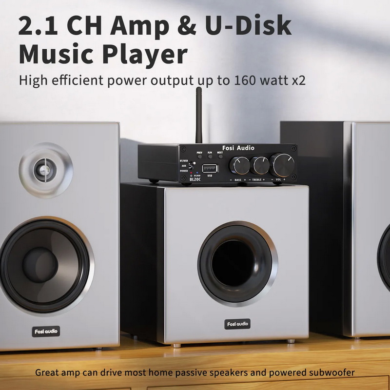 Fosi Audio BL20C Bluetooth Receiver Amplifier ClassD ชิป TDA7498E ประกันศูนย์ไทย