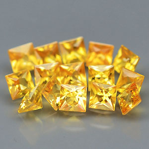 บุษราคัมบางกะจะ 1.68 กะรัต 15 ชิ้น 2.7 มิล