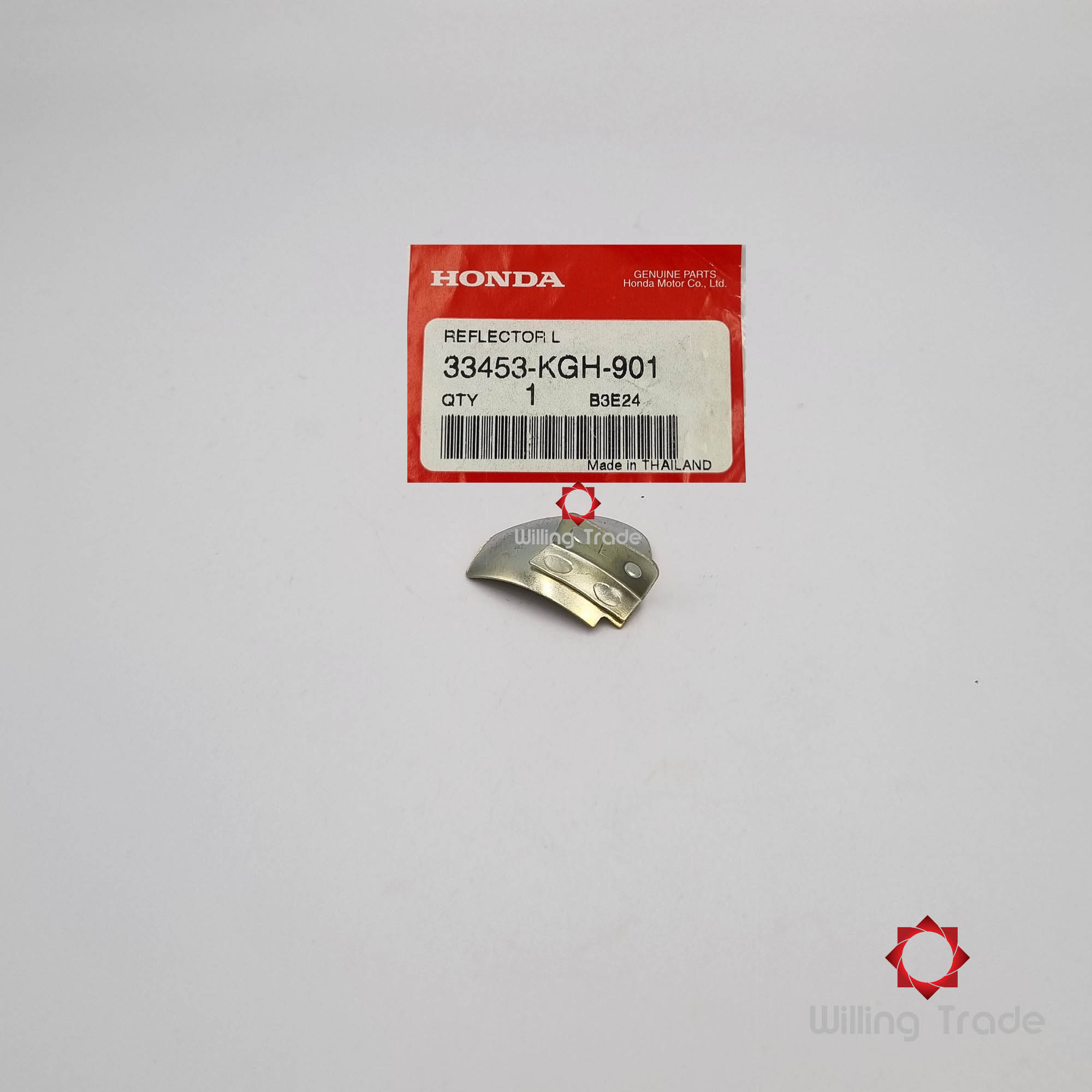 แผ่นสะท้อนแสงด้านซ้าย (WX643) HONDA: (33453-KGH-901) SONIC OLD ... แพ๊คละ 1 ชิ้น... [แท้ศูนย์ 100%] ...กลุ่มอะไหล่ไฟเลี้ยวหน้า ... REFLECTOR, L.