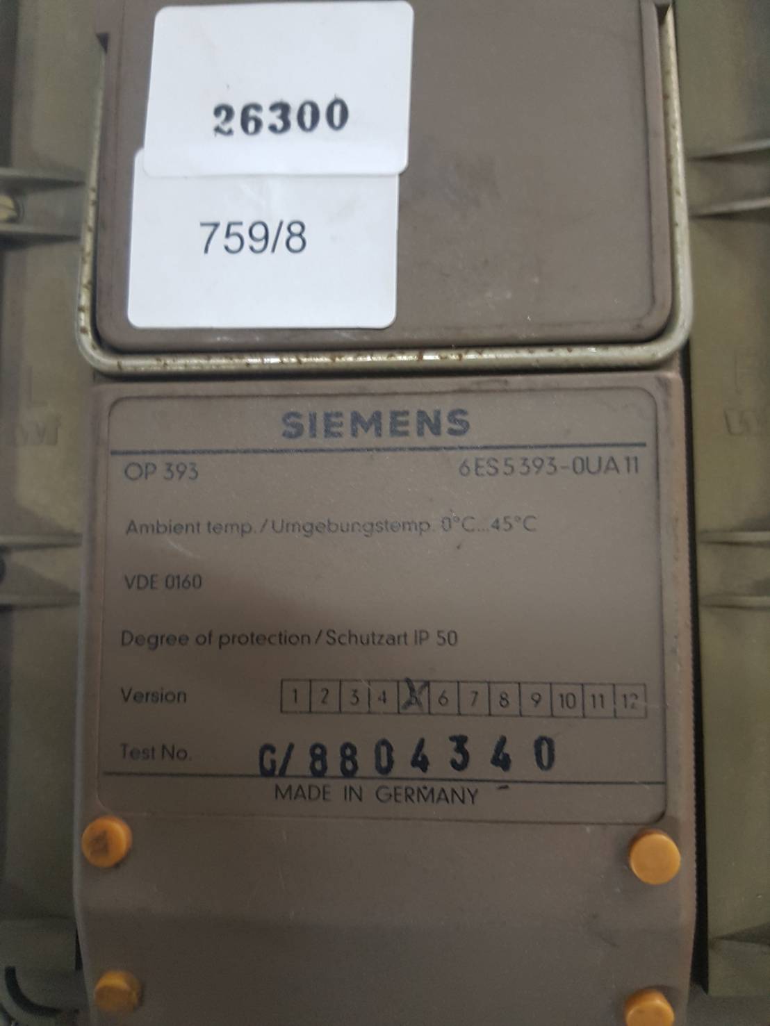 6ES5393-0UA11 HMI " SIEMENS "
