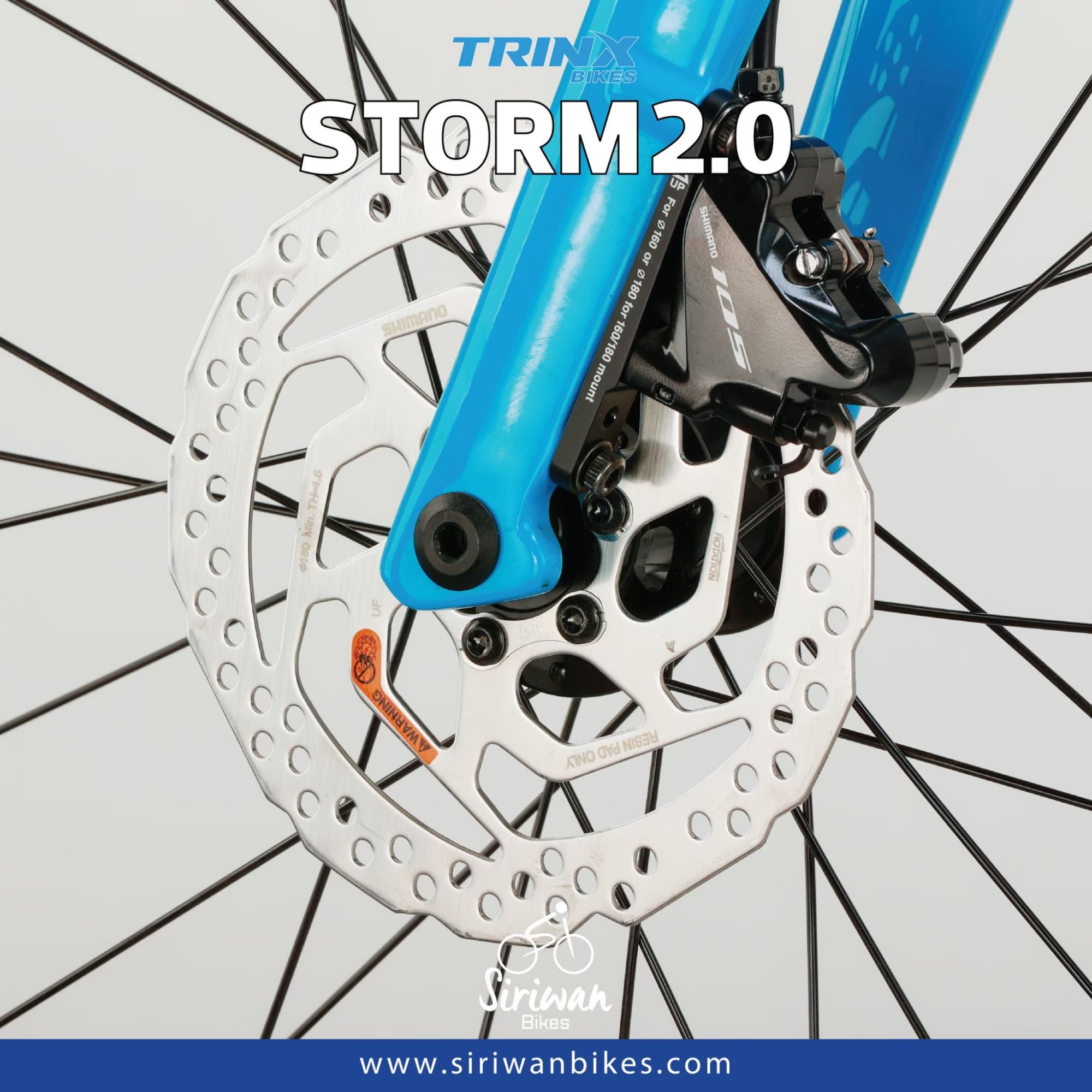 จักรยานเสือหมอบ TRINX รุ่น STORM 2.0 เกียร์ชิมาโน่ SHIMANO 105 ST-R7020 22สปีด เฟรมคาร์บอน NEW2023