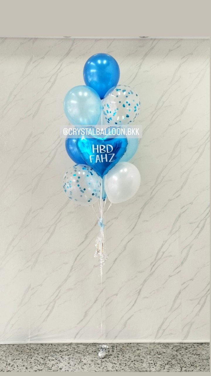 ลูกโป่ง วันเกิดเด็ก ช่อลูกโป่งฟอยล์หัวใจ ขนาด 18" ช่อ 10 ลูก 1 ช่อ พร้อมตกแต่ง สามารถเปลี่ยนสีลูกโป่ง/เปลี่ยนข้อความ/เปลี่ยนสี-ฟอยล์ตกแต่งได้