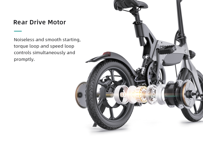 จักรยานพับได้ไฟฟ้า PXID LIGHT P2 วงล้อ 16 นิ้ว มอเตอร์ 250วัตต์ แบต 36V/52.Ah ความเร็ว 25กม/ชม. ไกลสุด 40กม. 2024