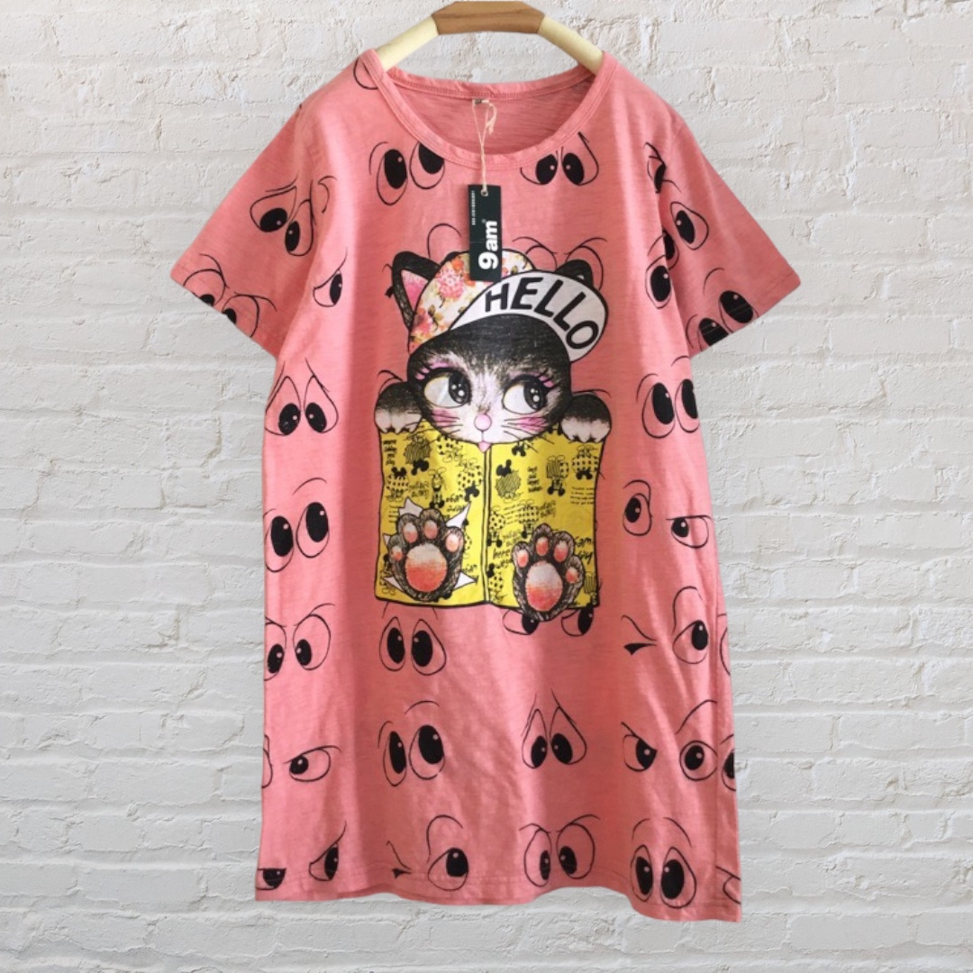 เสื้อยืดลายแมว 9am