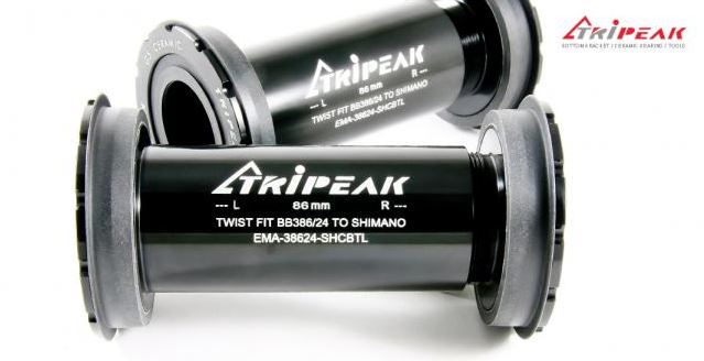 Tripeak Integrated BB386 Twist Fit Bottom Bracket To Shimano Crankset Road