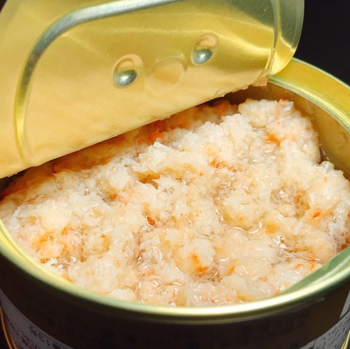 เนื้อปูซูไวจากฮอกไกโด เนื้อปูหิมะญี่ปุ่นแท้ Snowcrab 100% 紅ずわいがに フレーク缶 ขนาด 100 กรัม