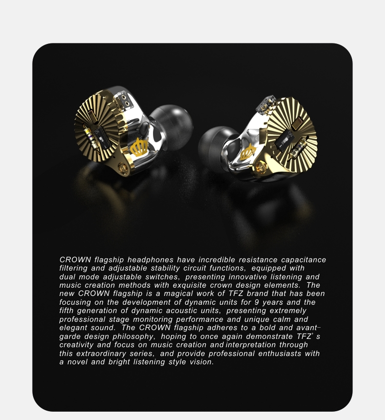 ขาย SuperTFZ Crown หูฟังซีรีส์ Crown สุดพิเศษ IEMs ระดับเรือธง ปรับแต่งโทนเสียงได้ ประกันศูนย์ไทย