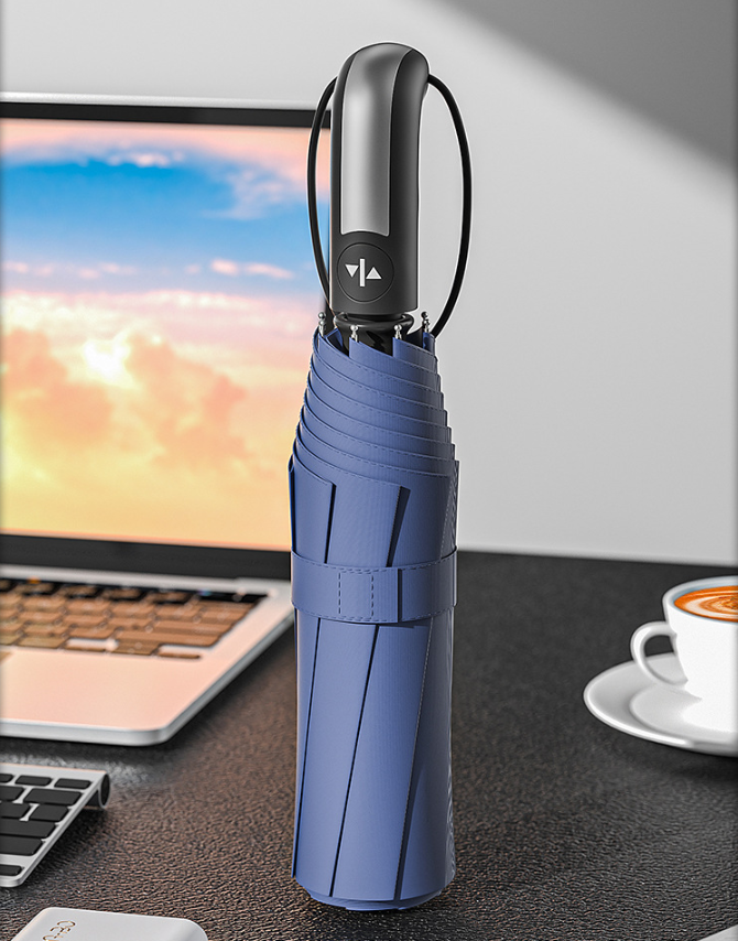 ร่มพับ 3 ตอน 23 นิ้ว 10 ก้าน เปิด-ปิด อัตโนมัติพร้อมสายคล้องมือ รุ่น NQ-66